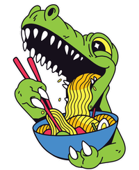 T-Rex Eating Ramen Women's T-Shirt