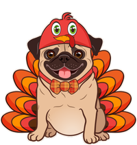 Thanksgiving Turkey Pug Women's T-Shirt