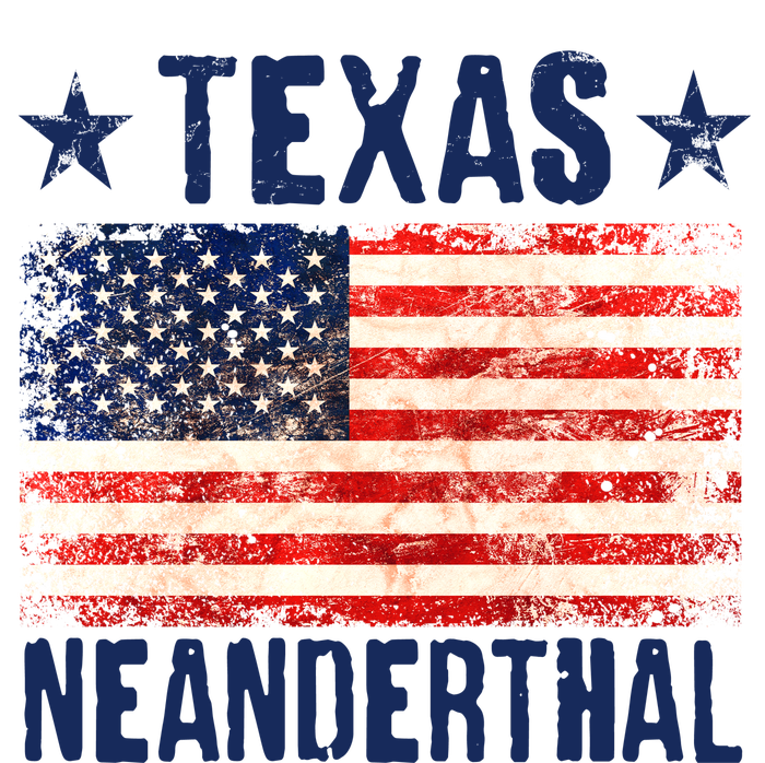 Texas Neanderthal Distressed US Flag Trucker Hat