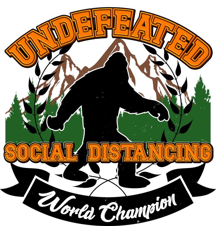 Undefeated Sasquatch Social Distancing Bigfoot Baby Bodysuit