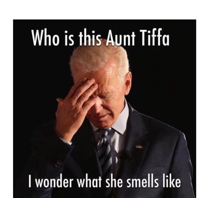 Who is Aunt Tiffa Joe Biden Funny Meme Women’s Perfect Tri Rocker Tank