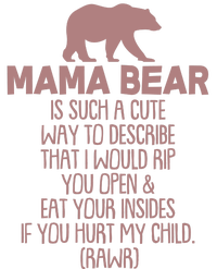 Funny Mama Bear Rawr High Crown Mesh Back Trucker Hat