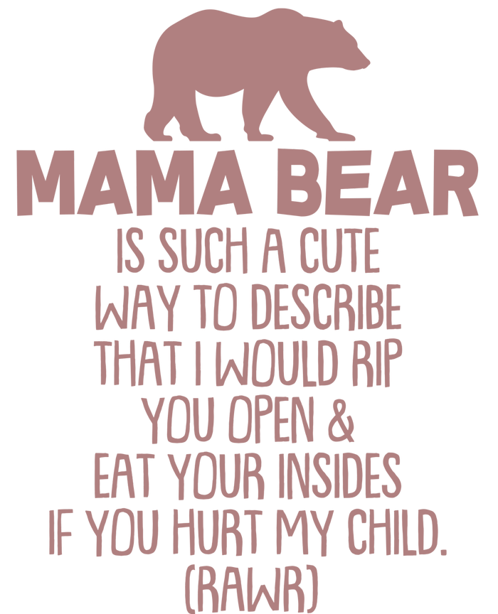 Funny Mama Bear Rawr High Crown Mesh Back Trucker Hat