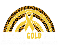 I Wear Gold For Childhood Cancer Awareness Striped Beanie with Solid Band