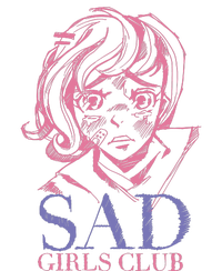 Sad Girls Club Anime Garment-Dyed Fleece Hoodie