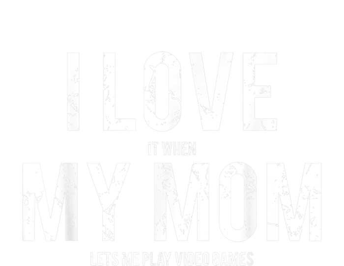 I Love My Mom T Shirt Funny Sarcastic Video Games Gift Striped Beanie with Solid Band