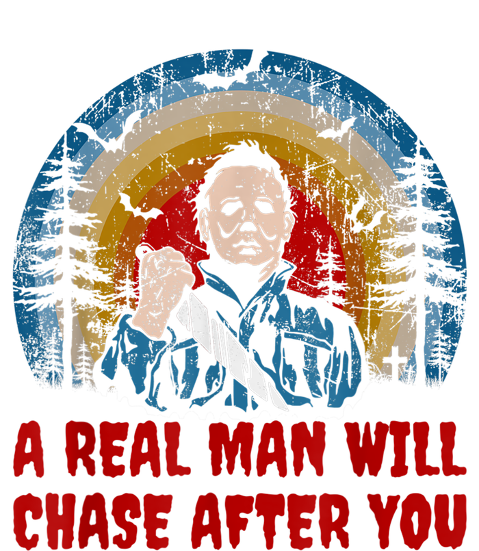 Vintage Real Man Will Chase After You Halloween Character T-Shirt