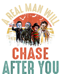 Vintage Real Man Will Chase After You Halloween Character Women's Crop Top Tee