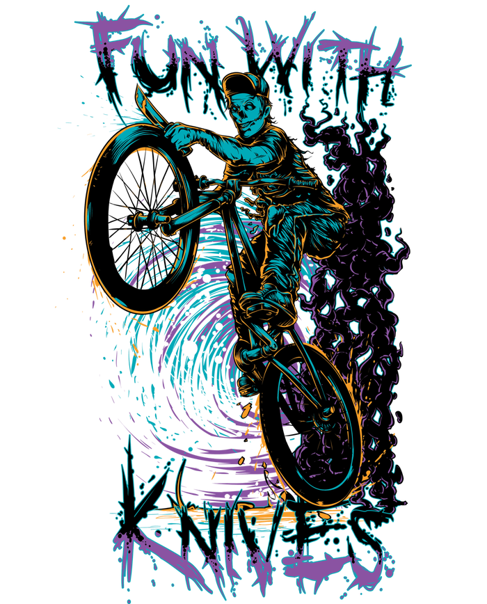 Fun With Knives Bike Trickster Rider Tall Long Sleeve T-Shirt