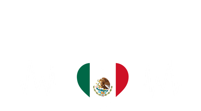 Mexico Mexican Heart Beat Pulse Grommeted Golf Towel