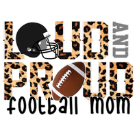 Loud And Proud Football Mom Leopard Design T-Shirt