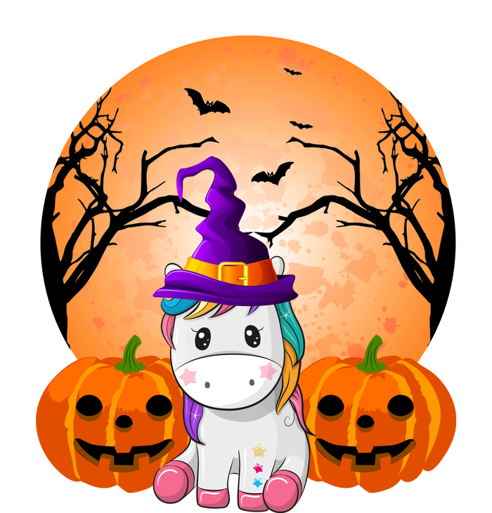 Cute Unicorn Witch Jack O Lantern Halloween Sweatshirt