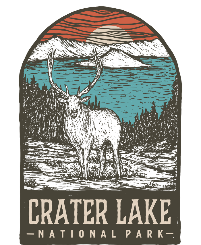 Crater Lake National Park Dry Zone Grid Polo