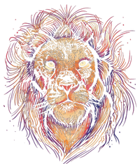 Colorful Lion Abstract T-Shirt