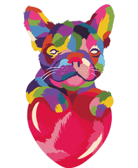 Colorful Bulldog Heart T-Shirt