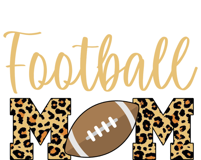 Football Mom Leopard Cute Logo Fan T-Shirt