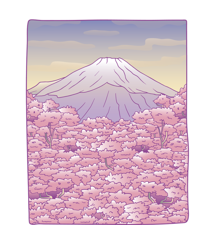 Pastel Mount Fuji Poster