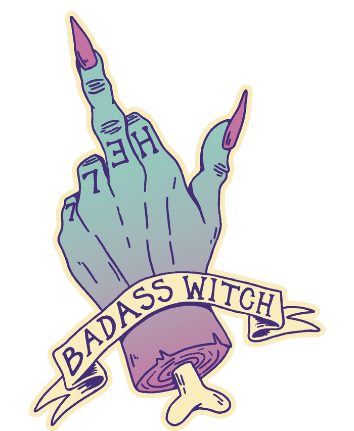 Badass Witch Middle Finger Coaster