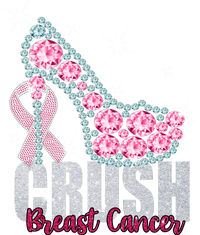 Crush Breast Cancer Cute Sparkly Design Women's Crop Top Tee