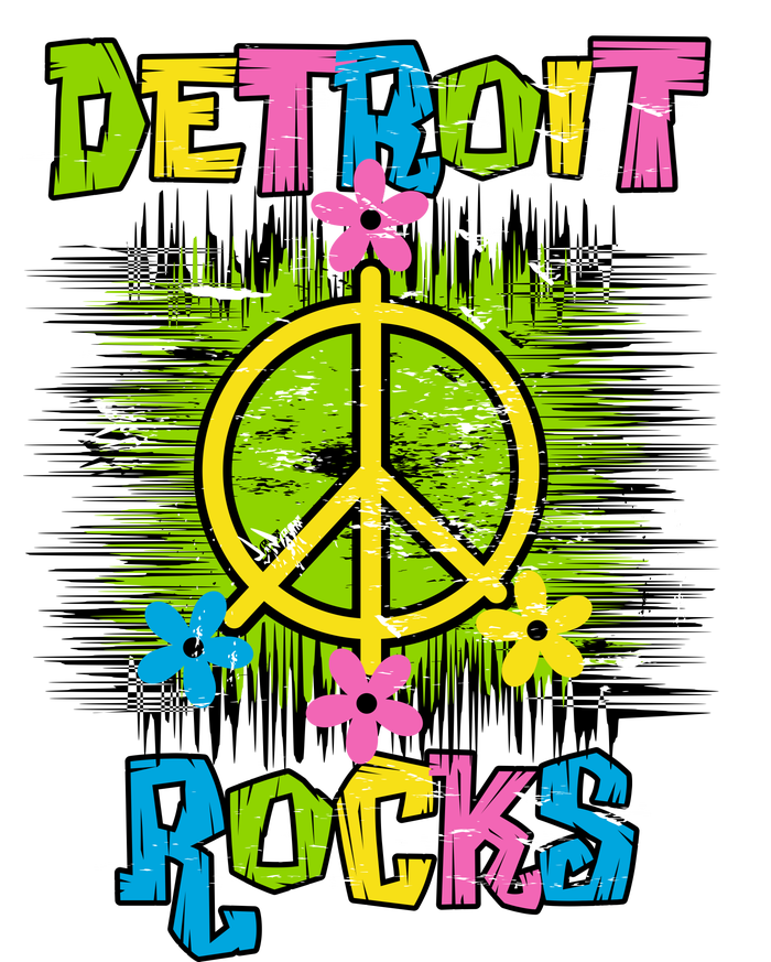 Detroit Rocks Peace Ladies Essential Tank