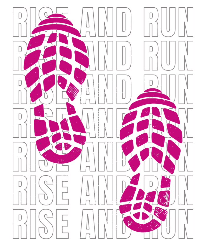 Rise And Run Pink Print Cooling Performance Crew T-Shirt