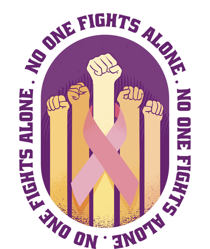 No One Fights Alone Breast Cancer T-Shirt