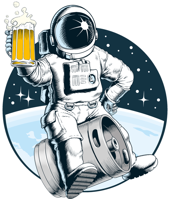 Space Kegger Party Astronaut T-Shirt