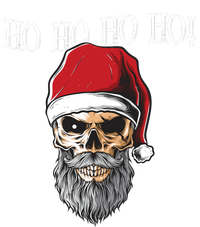 Ho Ho Ho Skeleton Bearded Skull Santa Metallic Star Ornament