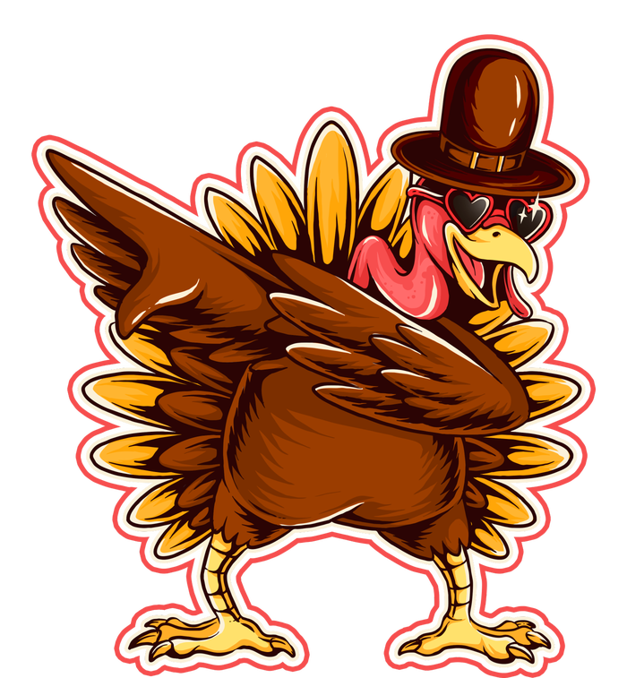 Funny Thanksgiving Dabbing Turkey 16 in Basic Backpack