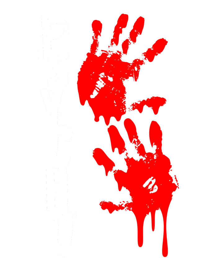 Halloween Horror Psycho Hand Prints Insulated Varsity Jacket