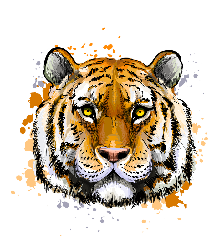 Tiger Head Portrait T-Shirt