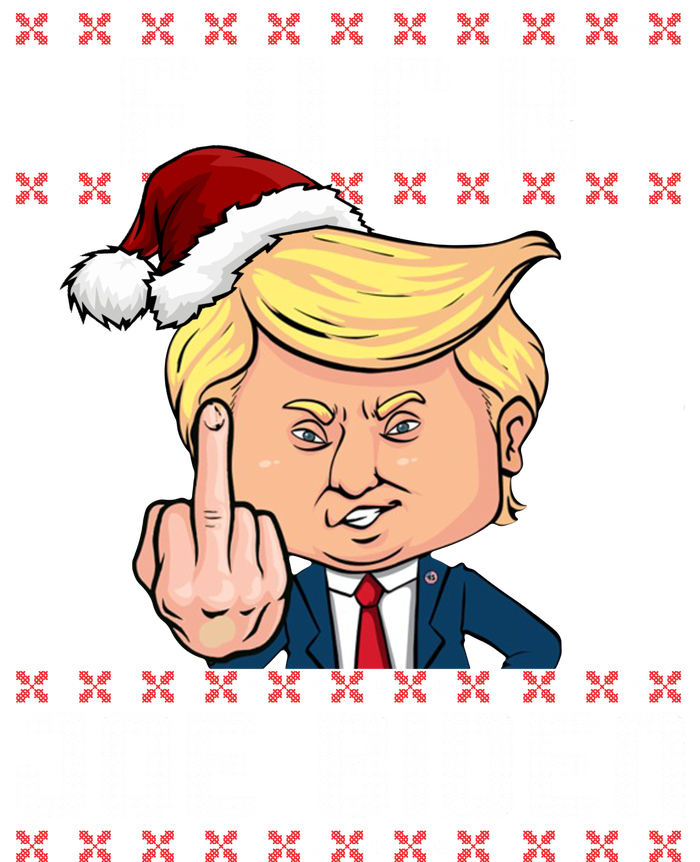 FJB F Joe Biden Trump Middle Finger Ugly Christmas Long Sleeve Pajama Set