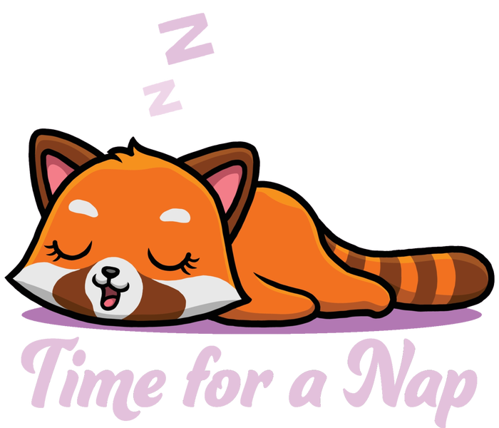 Nap Time Cute Red Panda Ceramic Star Ornament