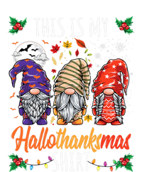 Halloween Thanksgiving Christmas Funny Hallothanksmas Gnomes Women's T-Shirt