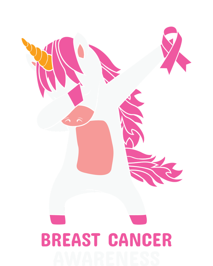 Breast Cancer Dabbing Unicorn, Fight Cancer, Pink Ribbon Breast Cancer, Survivor Ladies Essential Tank