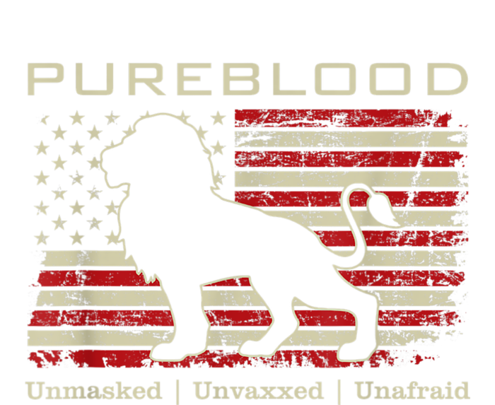 Pureblood Movement #Pureblood Medical Freedom Lion USA Flag T-Shirt