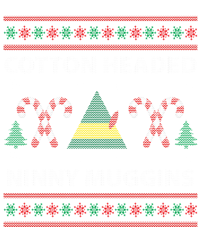 Cotton Headed Ninny Muggins Ugly Christmas Sweater Design Flexfit Unipanel Trucker Cap