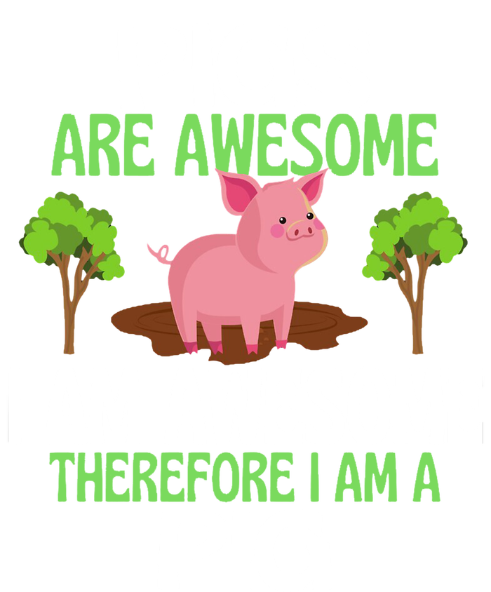 Pigs Are Awesome I Am Awesome Therefore I Am A Pig Performance Long Sleeve Polo