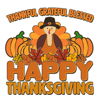 Thankful Grateful Blessed Happy Thanksgiving Turkey T-Shirt