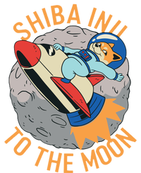 Shiba To The Moon Fox Rocket Ship Tie-Dye T-Shirt