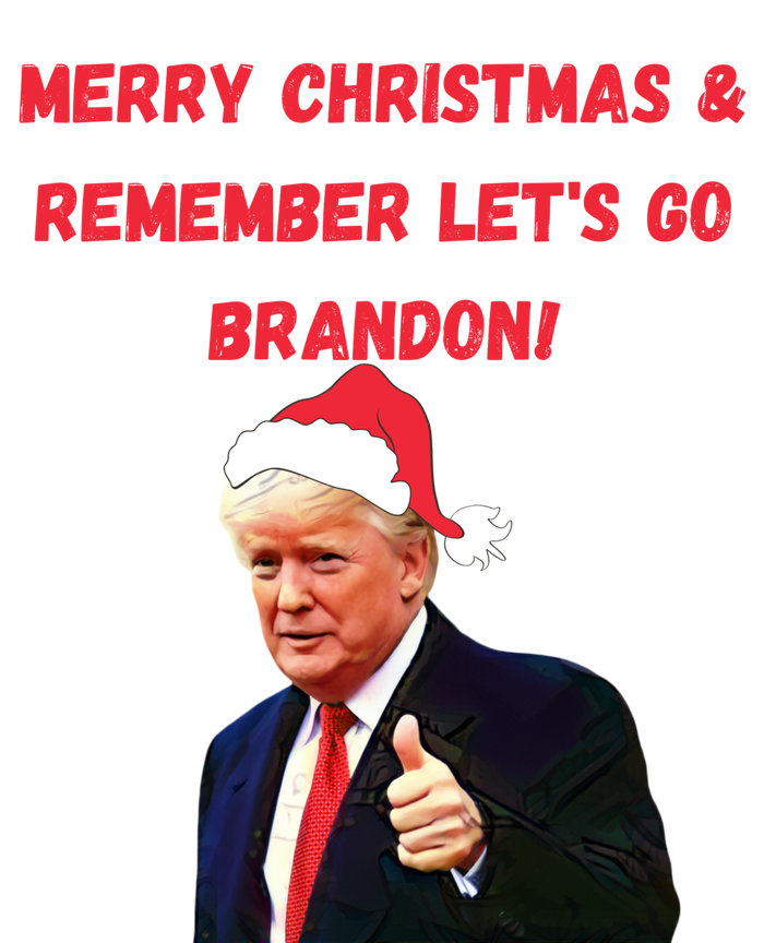 Merry Christmas Let's Go Brandon Trump Zip Tote Bag