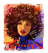 Coloful Graffiti Afro Woman T-Shirt