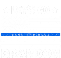 Let's Go Brandon Blue Thin Line Back The Blue FJB Chant 7-Panel Snapback Hat