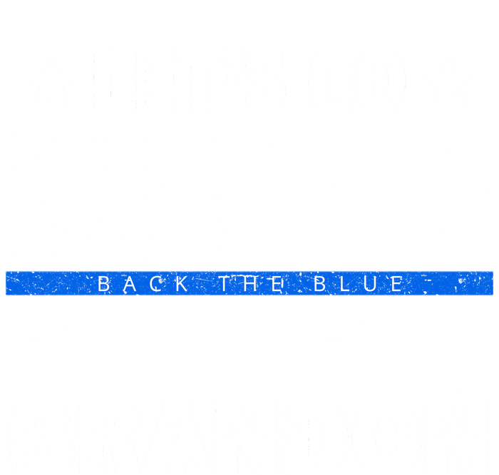 Let's Go Brandon Blue Thin Line Back The Blue FJB Chant 7-Panel Snapback Hat