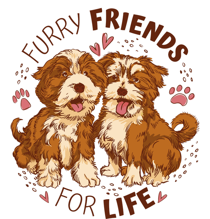 Furry Friends For Life Women's V-Neck T-Shirt