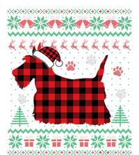 Scottie Dog Christmas Pajama Red Plaid Scottish Ugly Sweater Ladies Essential Flowy Tank