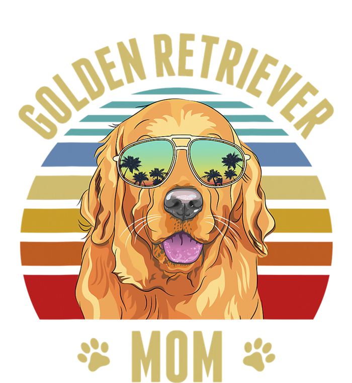 Golden Retriever Best Dog Mom Ever Retro Sunset Beach Vibe Short Acrylic Beanie