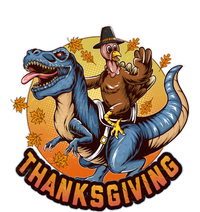 Cool Thanksgiving Turkey Riding TRex Dinosaur Cooling Performance Long Sleeve Crew