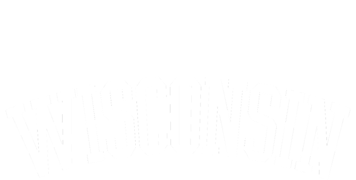 Wisconsin College Sports Fan Logo V-Neck T-Shirt