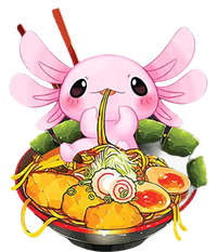 Axolotl Kawaii Japanese Food T-Shirt